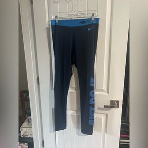 Womens Dri Fit Nike Leggings Size Large Athletic Active